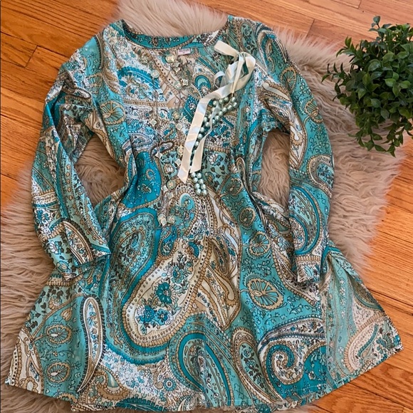 NWOT STUNNING TUNIC TOP OR BEACH COVER UP❤️ - Picture 1 of 8